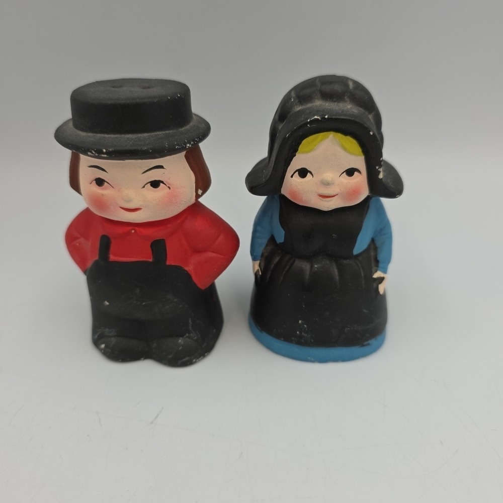 Vintage Brinn's‎ Pittsburgh Amish Couple Salt and Pepper Shakers Made in Japan